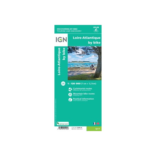 IGN - CARTE VEL08 LA LOIRE ATLANTIQUE À VÉLO