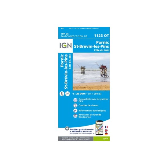 IGN - CARTA PORNIC, SAINT-BRÉVIN-LES-PINS E COSTA DI GIADA