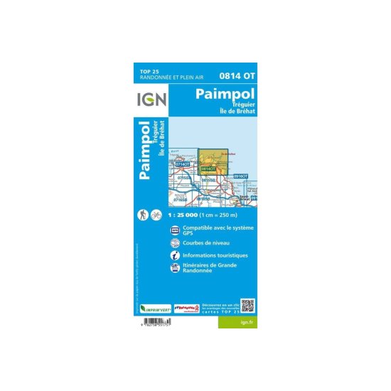 IGN - CARTE PAIMPOL TRÉGUIER ÎLE DE BRÉHAT