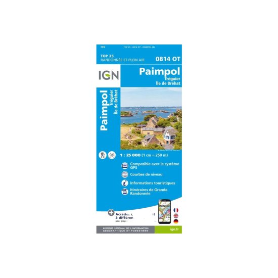 IGN - CARTE PAIMPOL TRÉGUIER ÎLE DE BRÉHAT