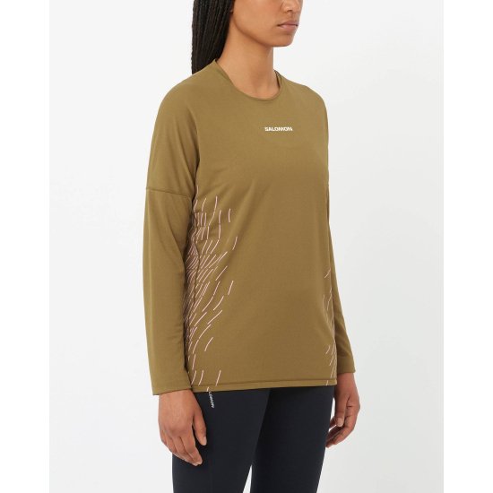 SALOMON - T-SHIRT SENSE AERO GFX MANICHE LUNGHE DONNA