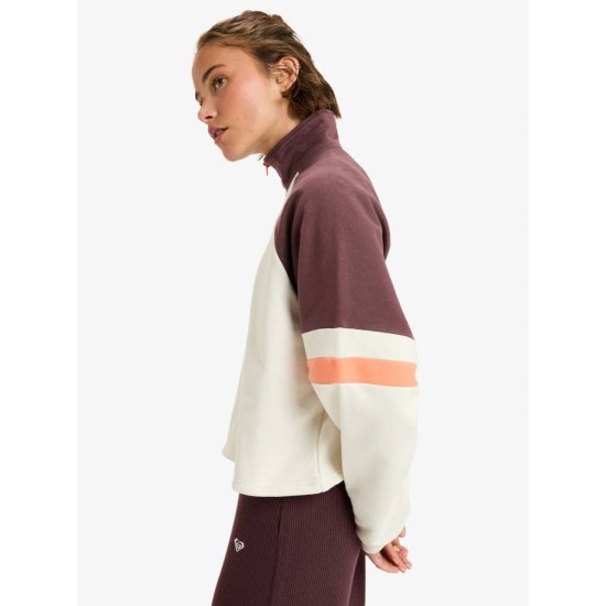 ROXY - FELPA ESSENTIAL ENERGY CROP DEMI-ZIP DONNA