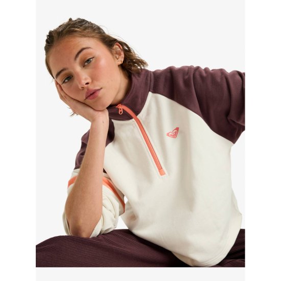 ROXY - FELPA ESSENTIAL ENERGY CROP DEMI-ZIP DONNA