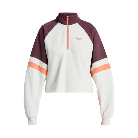 ROXY - FELPA ESSENTIAL ENERGY CROP DEMI-ZIP DONNA