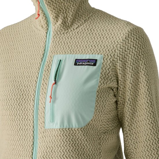 PATAGONIA - PILE R1 AIR CON ZIP INTEGRALE E CAPPUCCIO DA DONNA