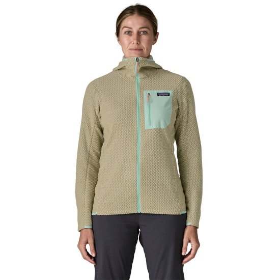 PATAGONIA - PILE R1 AIR CON ZIP INTEGRALE E CAPPUCCIO DA DONNA
