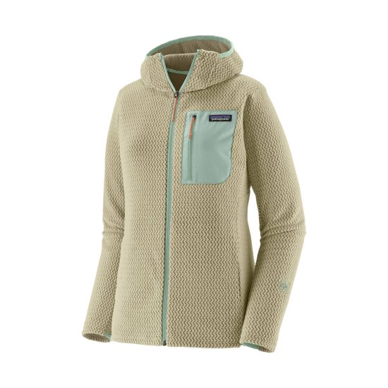 PATAGONIA - PILE R1 AIR CON ZIP INTEGRALE E CAPPUCCIO DA DONNA