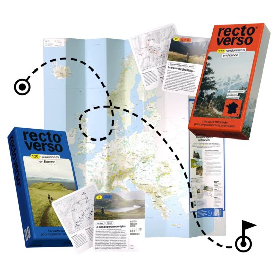 RECTO VERSO - Coffret 100 randonnées en Europe