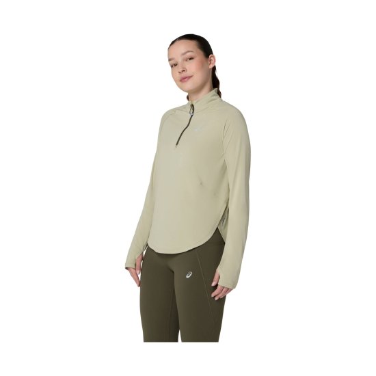ASICS - Maglia a maniche lunghe Nagino Run 1/4 zip donna