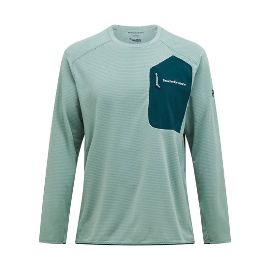 PEAK PERFORMANCE - T-shirt a maniche lunghe Freelight Polartec Grid Crew uomo