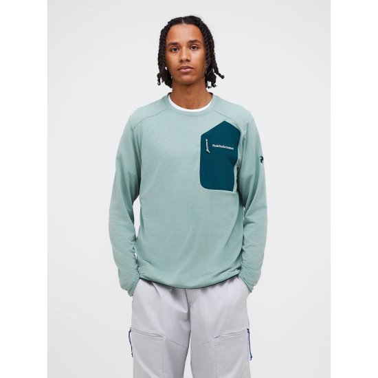 PEAK PERFORMANCE - T-shirt a maniche lunghe Freelight Polartec Grid Crew uomo