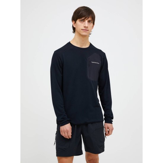 PEAK PERFORMANCE - T-shirt manches longues Freelight Polartec Grid Crew homme