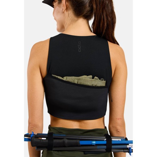 ODLO - Top corto cargo da trail running X-Alp donna