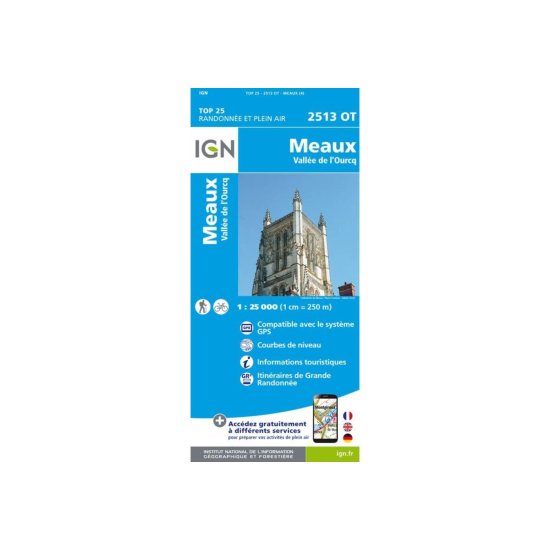 IGN - Carte IGN Meaux Vallée de L'Ourcq