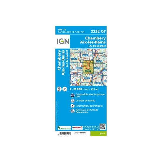 IGN - Carte IGN Chambéry - Aix-Les-Bains Lac du Bourget