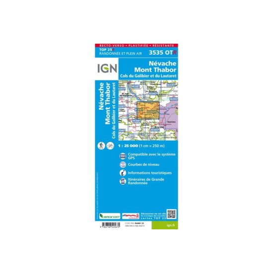 IGN - Carte IGN Névache Mont Thabor Cols du Galibier et du Lautaret