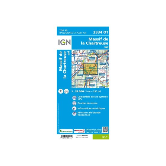 IGN - 3334OTR MASSIF DE LA CHARTREUSE SUD