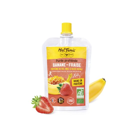 MELTONIC - Pura proteica bio Banana - Fragola, miele e gelatina reale