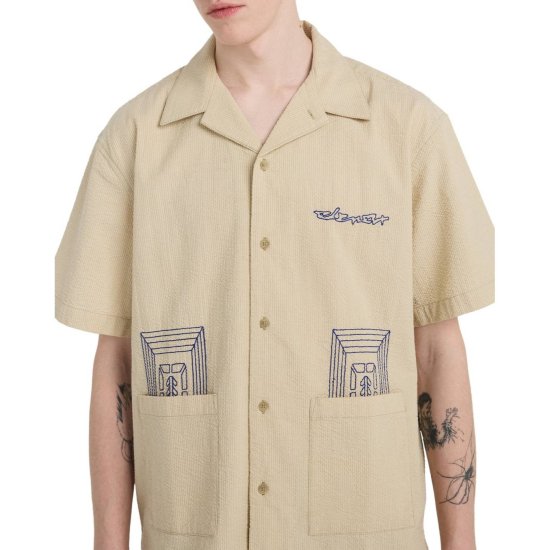 ELEMENT - Camicia Seersucker Embroidery uomo