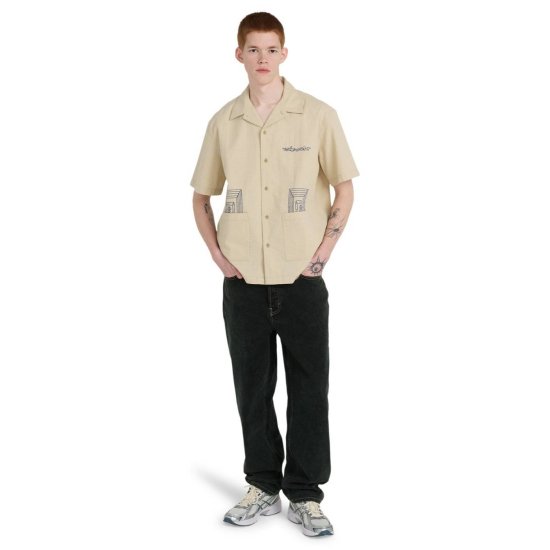 ELEMENT - Camicia Seersucker Embroidery uomo