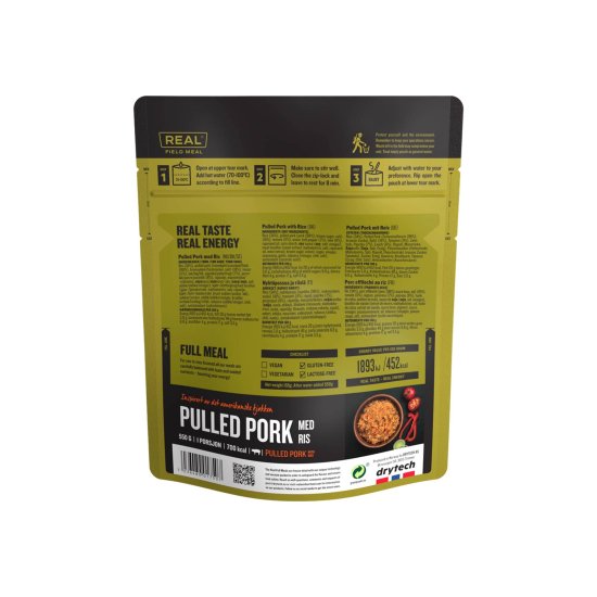 REAL - Repas lyophilisé Porc effiloché au riz