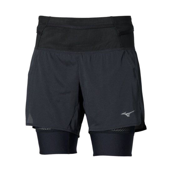 MIZUNO - Short 2-en-1 trail multipoche femme