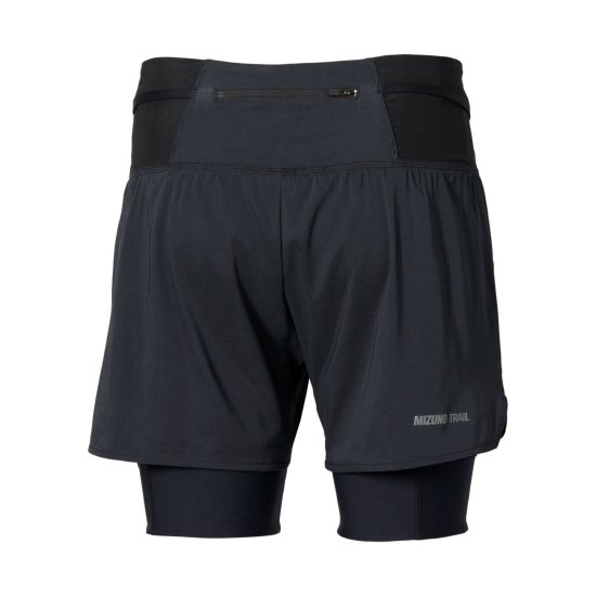 MIZUNO - Short 2-en-1 trail multipoche femme