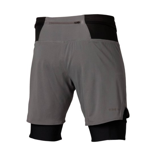 MIZUNO - Short 2-en-1 trail multipoche homme