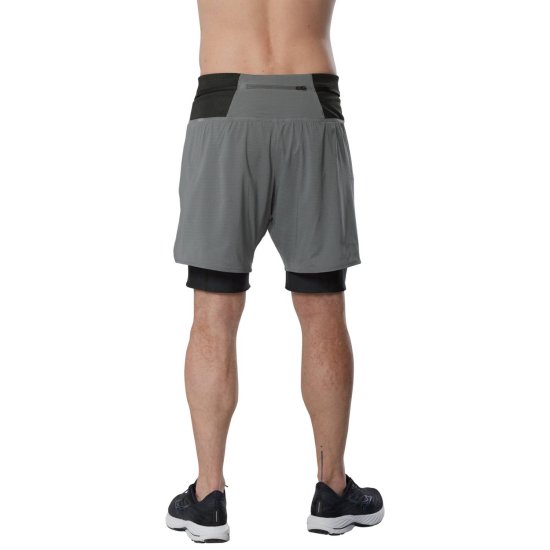 MIZUNO - Short 2-en-1 trail multipoche homme