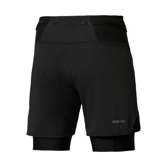 MIZUNO - Short 2-en-1 trail multipoche homme