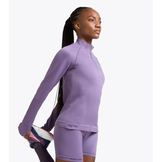 DIADORA - Maglia a maniche lunghe 1/2 Zip Stratouno donna