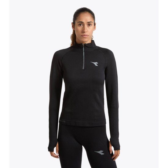 DIADORA - Maglia a maniche lunghe 1/2 Zip Stratouno donna