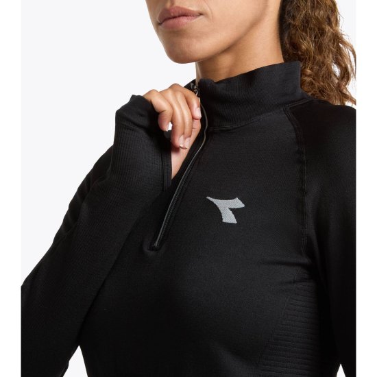 DIADORA - Maglia a maniche lunghe 1/2 Zip Stratouno donna