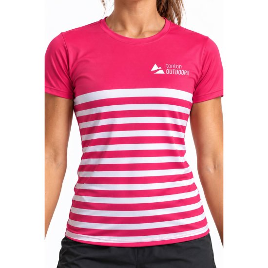TONTON OUTDOOR - T-shirt Marinière Octobre Rose