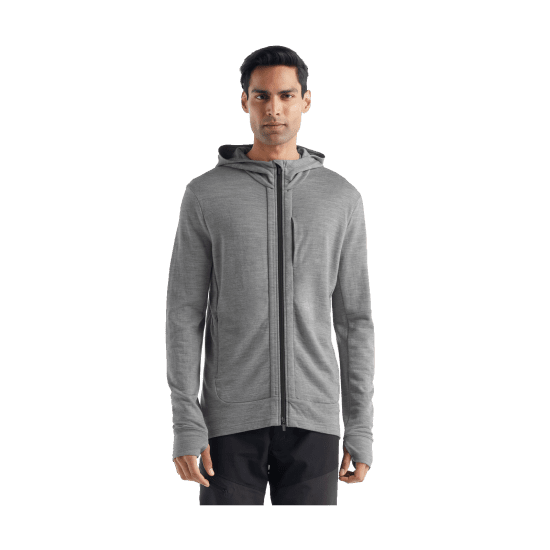 ICEBREAKER - VESTE POLAIRE MERINO QUANTUM III CAPUCHE HOMME
