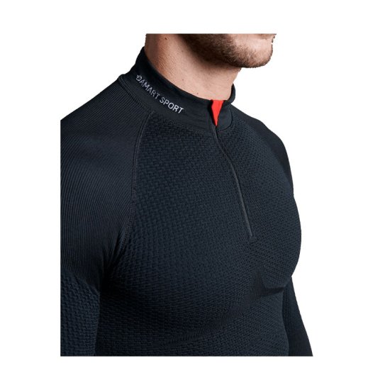 DAMART - SOUS-COUCHE ACTIVBODY 4 COL ZIPPE HOMME