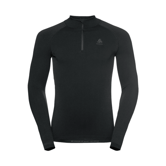 ODLO - SOUS-COUCHE TURTLE COL DEMI-ZIP HOMME NOIR