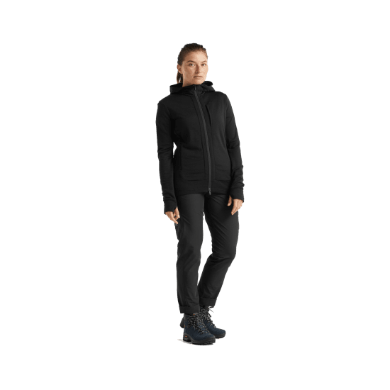 ICEBREAKER - VESTE POLAIRE MERINO QUANTUM III CAPUCHE FEMME