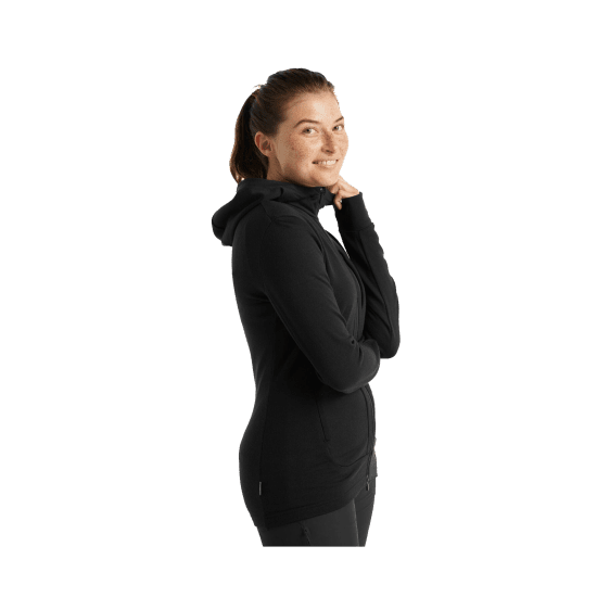 ICEBREAKER - VESTE POLAIRE MERINO QUANTUM III CAPUCHE FEMME