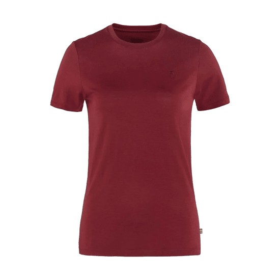 FJALLRAVEN - T-SHIRT MANICHE CORTE ABISKO WOOL DONNA