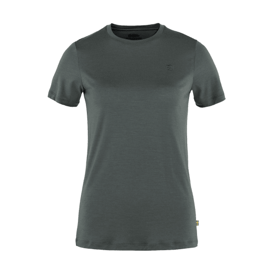 FJALLRAVEN - T-SHIRT MANICHE CORTE ABISKO WOOL DONNA