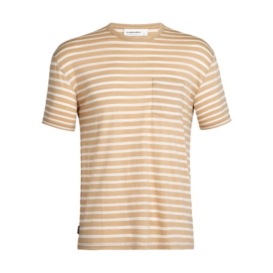 ICEBREAKER - T-SHIRT MANCHES COURTES GRANARY STRIPE HOMME