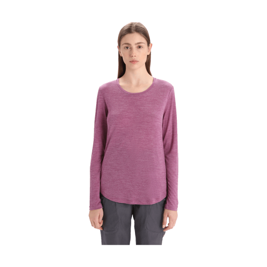 ICEBREAKER - T-SHIRT MERINO MANICHE LUNGHE SPHERE II DONNA