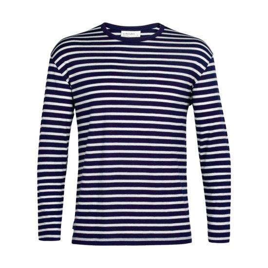 ICEBREAKER - T-SHIRT GRANARY MANCHES LONGUES STRIPE HOMME