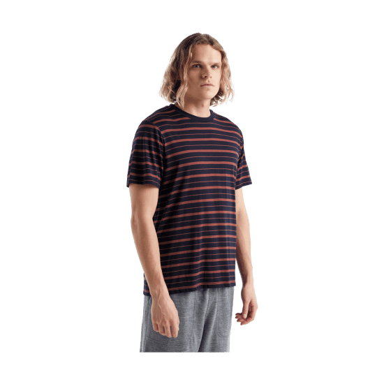 ICEBREAKER - T-SHIRT MERINO WAVE STRIPE HOMME