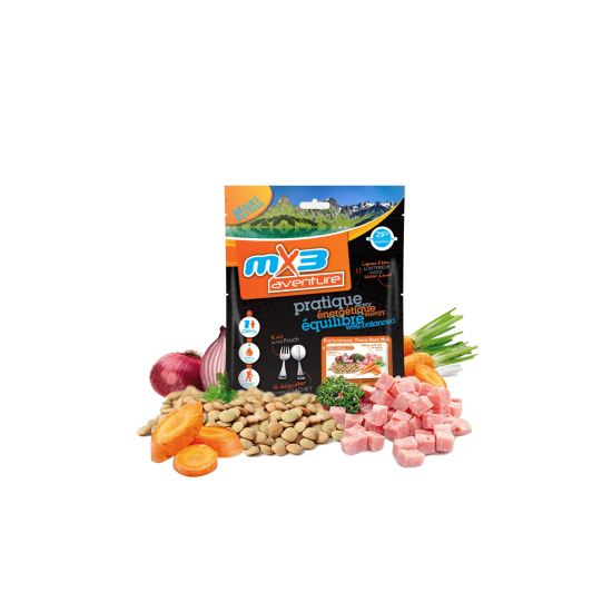 MX3 - LENTILLES AU JAMBON LYOPHILISEES