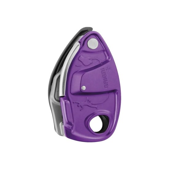 PETZL - ASSICURATORE GRIGRI + GRIGIO/VIOLA