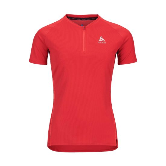 ODLO - T-SHIRT COL ROND MANCHES COURTES 1/2 ZIP FEMME