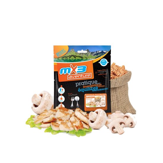 MX3 - POULET ET PATES AUX CHAMPIGNONS LYOPHILISE