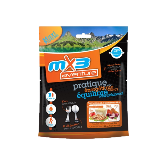 MX3 - POULET TANDOORI ET RIZ LYOPHILISE